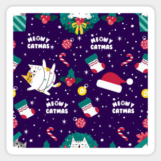 Meowy Christmas Sticker